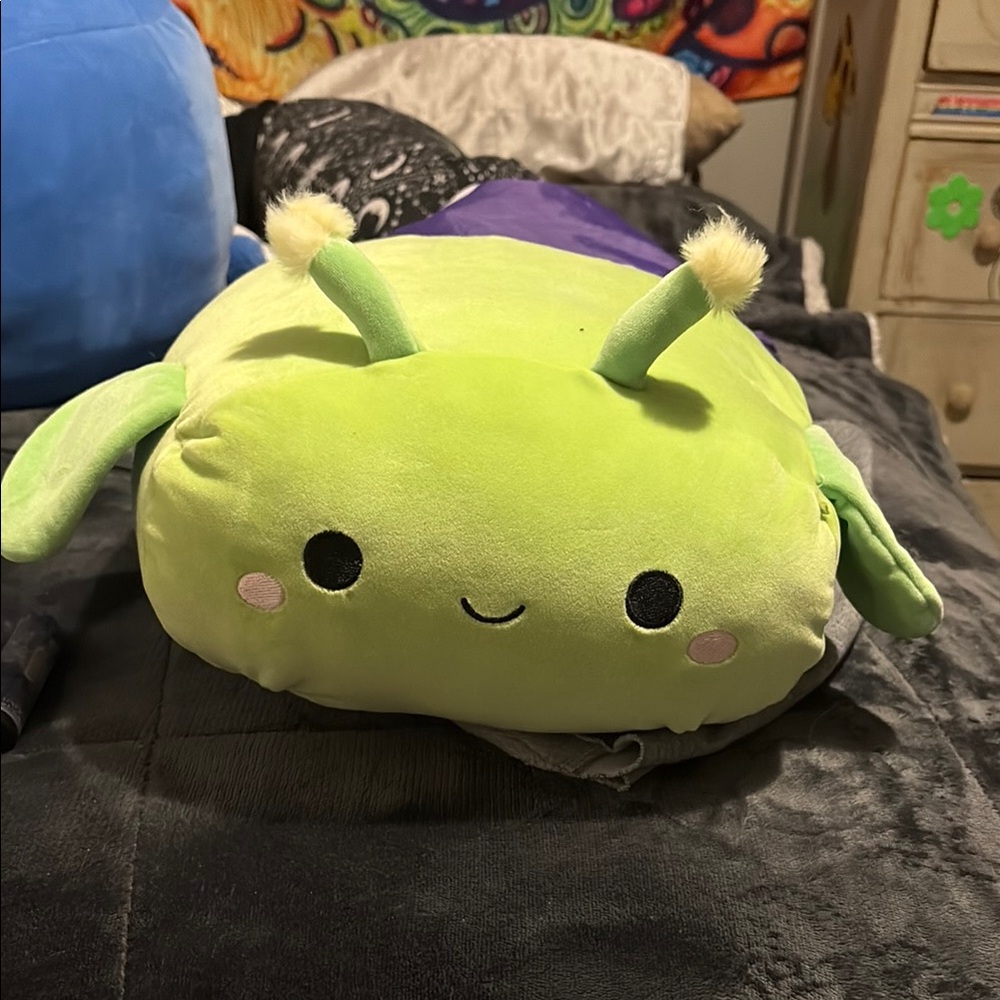 Green Plush Caterpillar Toy stackable squishmallow